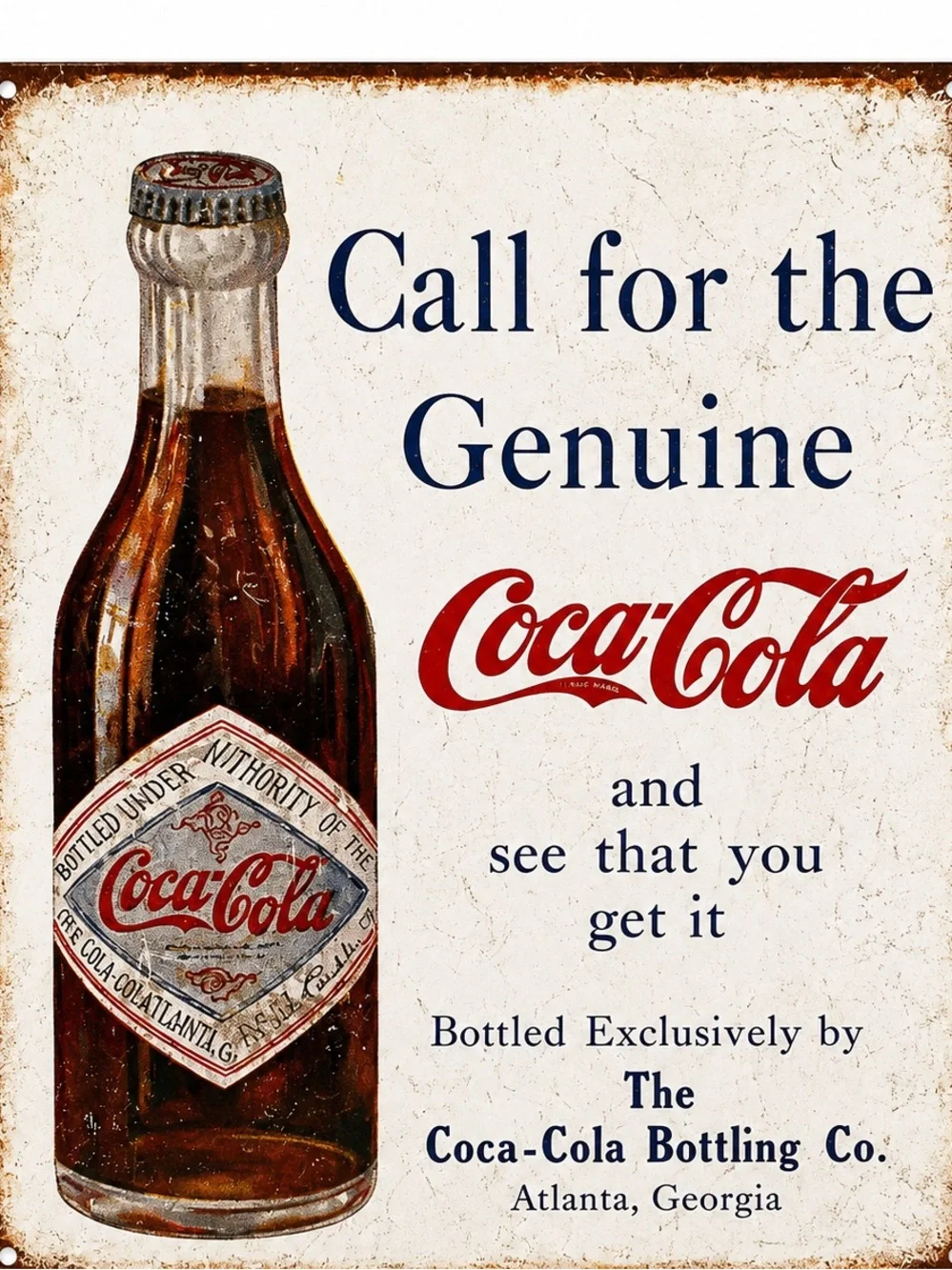 NEW Coca Cola Metal Sign